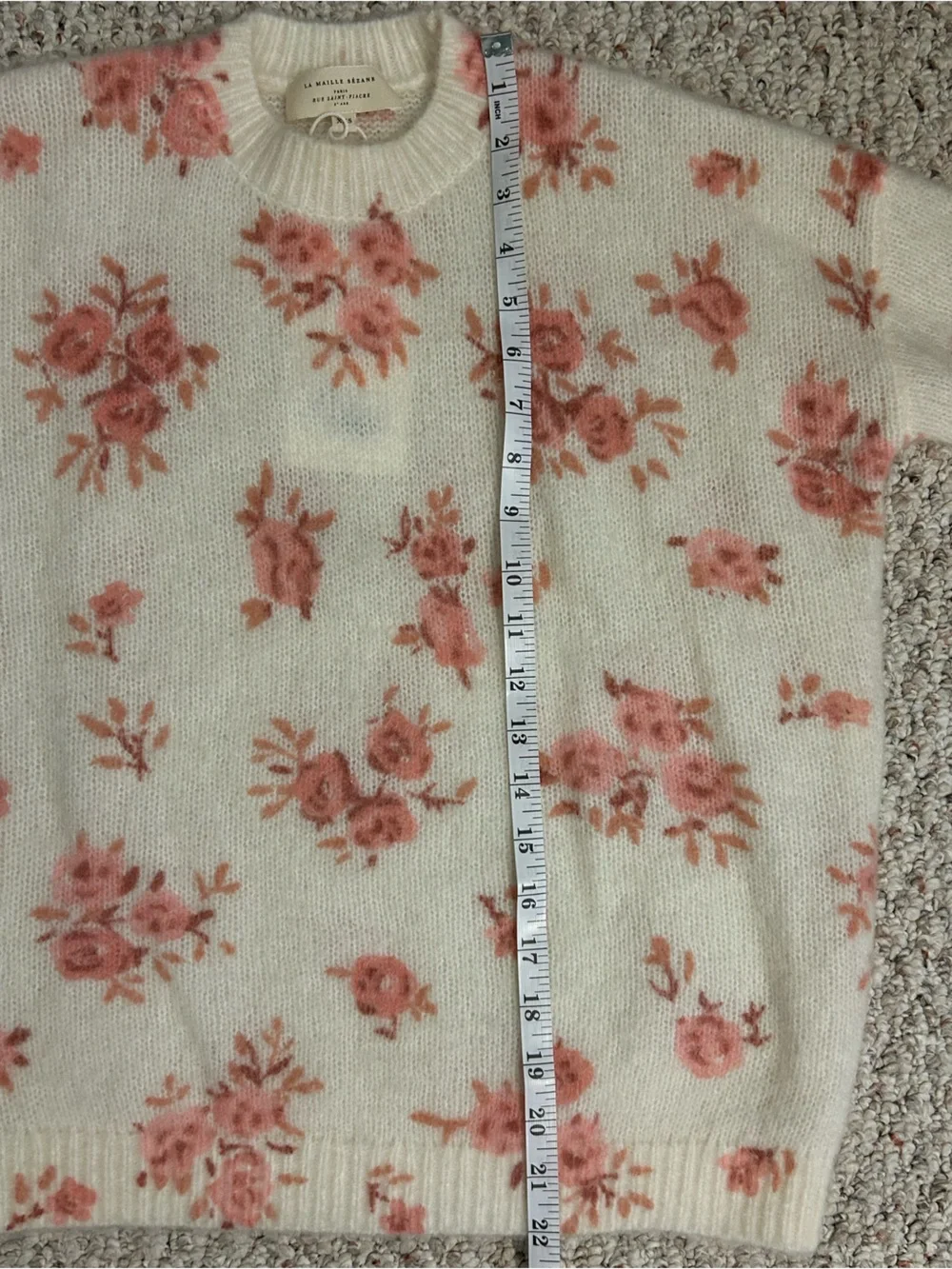 Sezane Eloisa Jumper - Small Pink Flowers - XXS - Picture 9 of 11